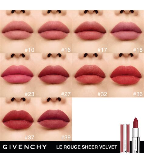 givenchy sheer velvet lipstick 18